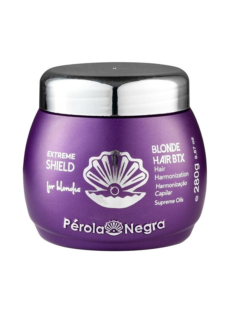 Perola Negra درع اللؤلؤ الأسود المتطرف، علاج الشعر البلاتيني، تنسيق الشعر، عمل مضاد للتجاعيد - علاج مكثف للشعر البرازيلي لجميع أنواع الشعر، لإصلاح التلف - مخفض الحجم 9.87 أونصة - Image 1