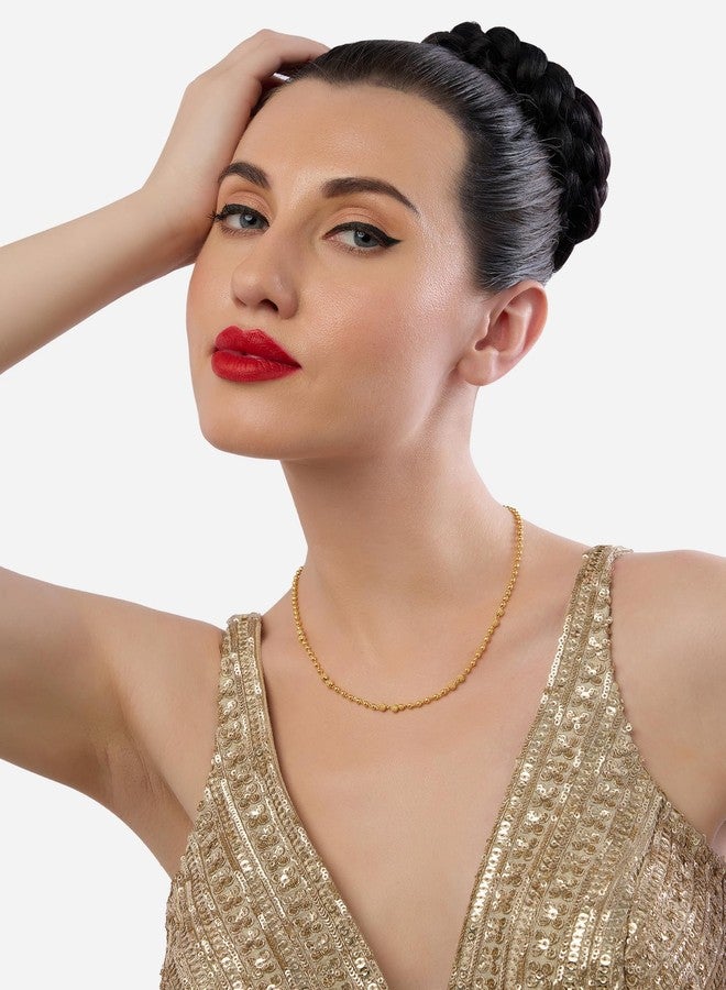 Ami Gold Tone Sleek Fusion Wear Bling Chain For Women-ZPFK19791 - Image 5