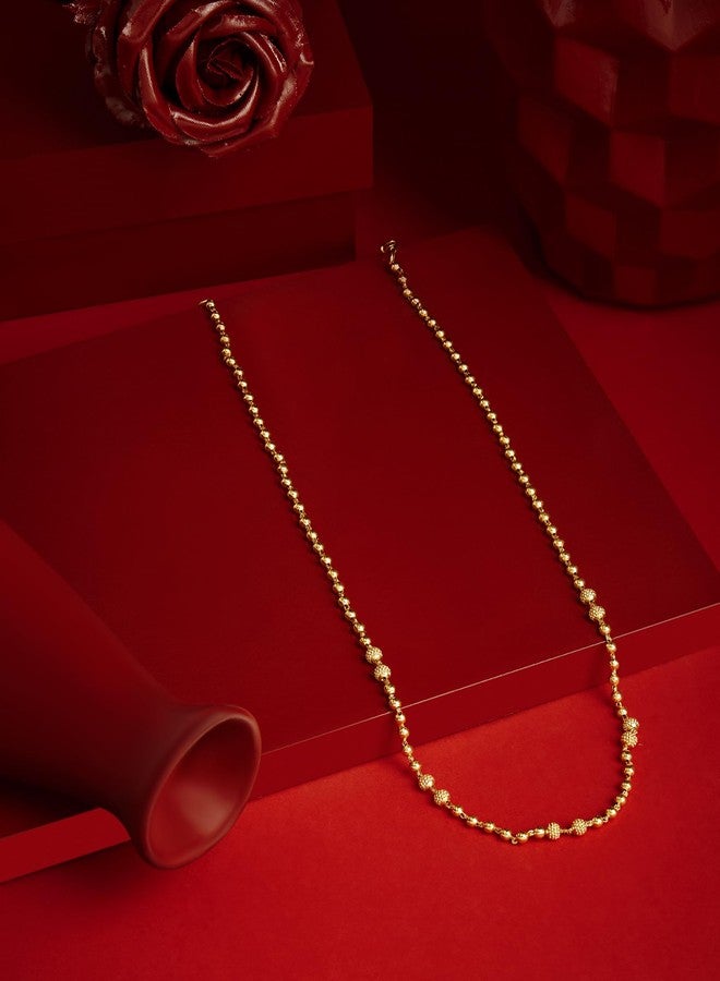 Ami Gold Tone Sleek Fusion Wear Bling Chain For Women-ZPFK19791 - Image 3