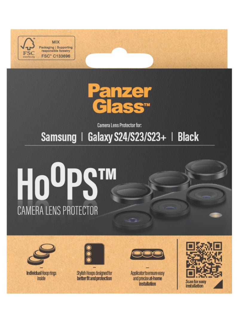 PanzerGlass PanzerGlass® Hoops™ Camera Lens Protector Samsung Galaxy S24 | S23 | S23 Plus | Black  - Image 3