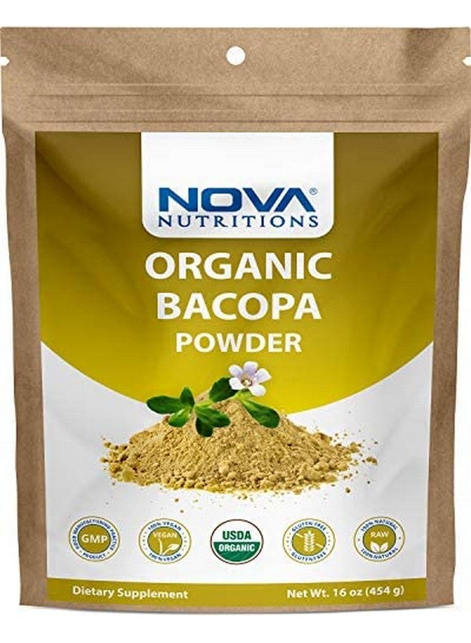 Certified Organic Bacopa Powder 16 Oz (454 Gm) Also Called Bacopa Monnieri (Leaf)