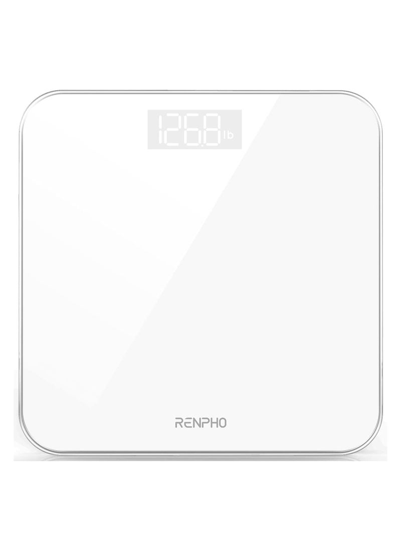 رينفو RENPHO Core 1S Digital Bathroom Scale White – LED Display, 400 lb Capacity, High Accuracy, Tempered Glass  - Image 1