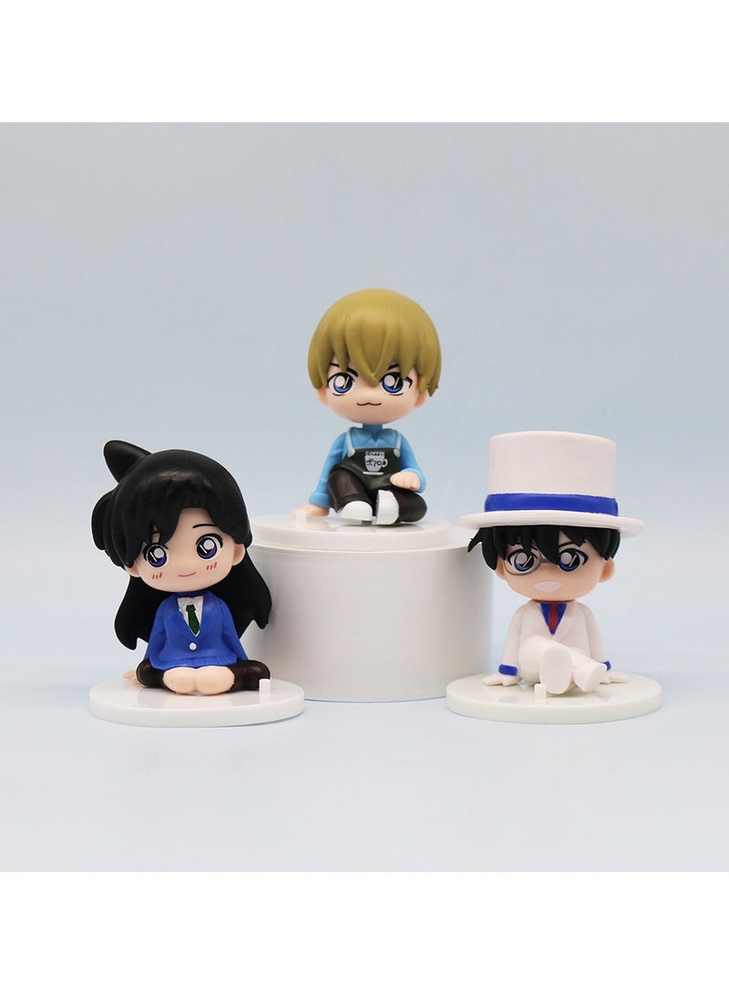 جنرال Conan Figure 8 Q Version of the Monster Thief Kidd Conan Childhood Blind Box Car Cake Ornament Anime Doll  - Image 3