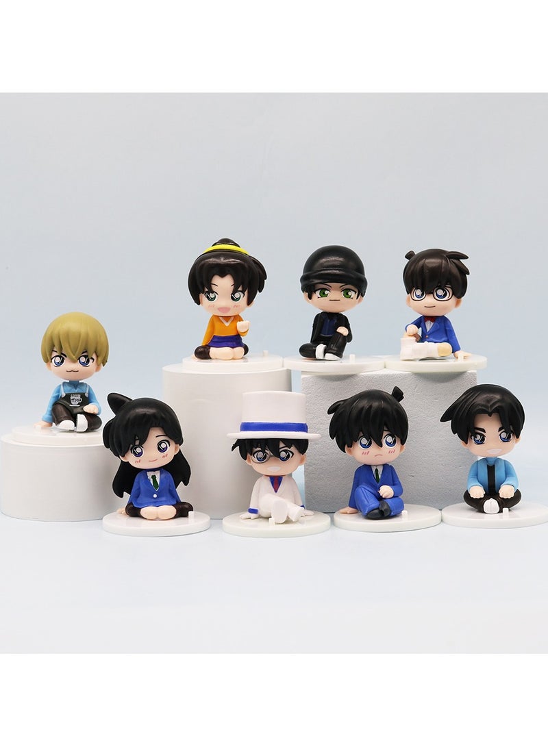 جنرال Conan Figure 8 Q Version of the Monster Thief Kidd Conan Childhood Blind Box Car Cake Ornament Anime Doll  - Image 1