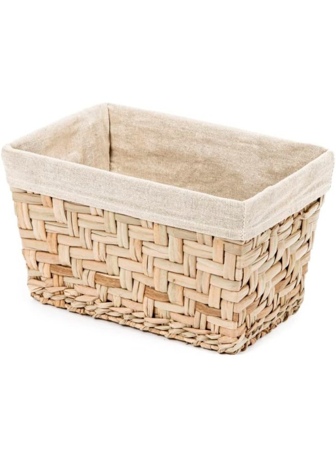 COMPACTOR Fiesta Seagrass Rectangular Storage Basket Beige Small RAN6511 - Image 1