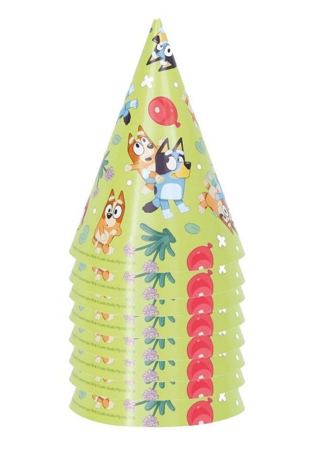 Unique Bluey Birthday Party Supplies Bundle Pack Includes Party Cone Hats 16 Count - Image 3