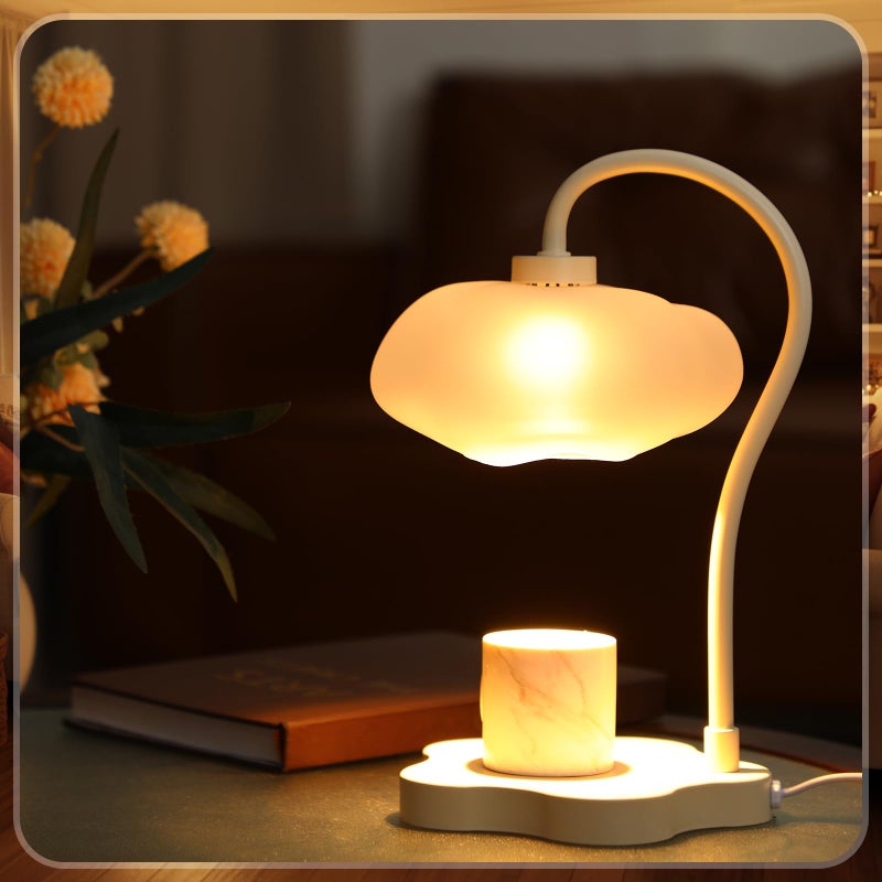 Glooglitter Glooglitte Cloud Candle Warmer Lamp with Timer Dimmer Cute Warming Lamp Adjustable Wax Melt Light Bedside Table Scented Wax Light for Bedroom House Office Living Room Birthday Gifts for Women Mom - Image 4