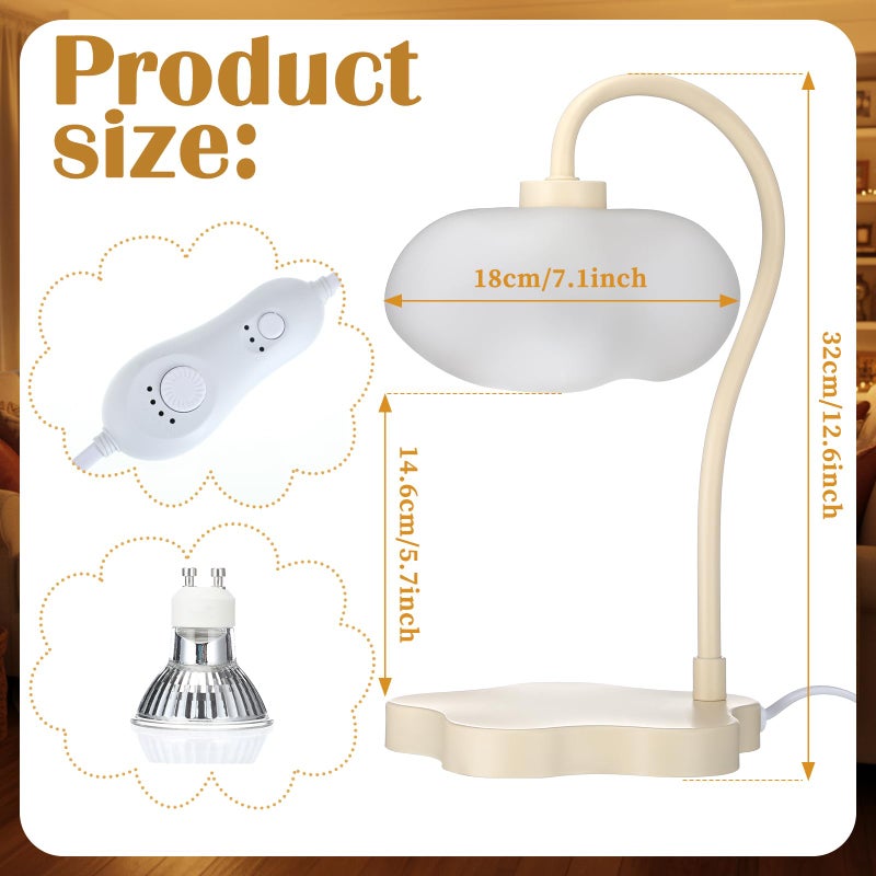 Glooglitter Glooglitte Cloud Candle Warmer Lamp with Timer Dimmer Cute Warming Lamp Adjustable Wax Melt Light Bedside Table Scented Wax Light for Bedroom House Office Living Room Birthday Gifts for Women Mom - Image 2