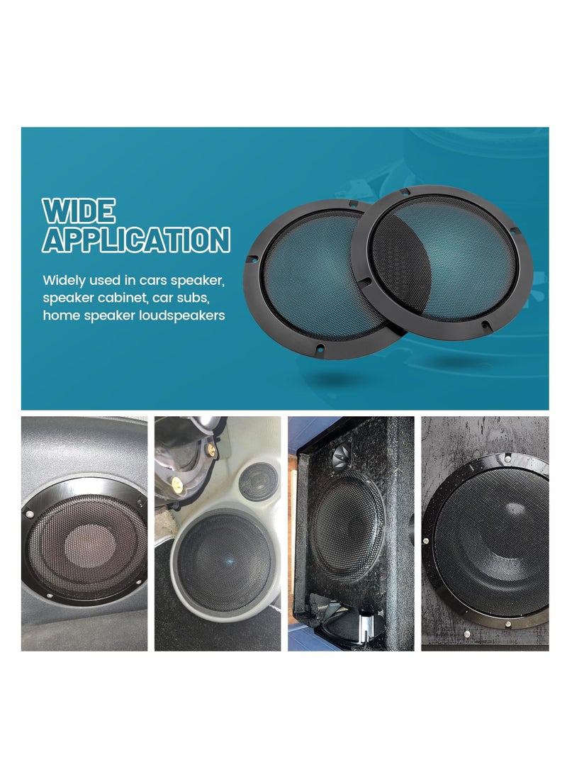 SYOSI - 6.5" Metal Mesh Round Speaker Grill Cover, 2Pcs Car Speaker Subwoofer Guard Protector with Mounting Screws, Universal Radio Speaker Grills Decorative for Car Speaker Mounting Home Audio DIY - Image 1