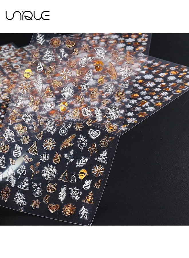 Unique 8 Pcs Nail Art Stickers - Self Adhesive Nail Stickers - Nail Polish Decoration - Snowflake Nail Decoration DIY Nail Art Decoration Girl - Image 3