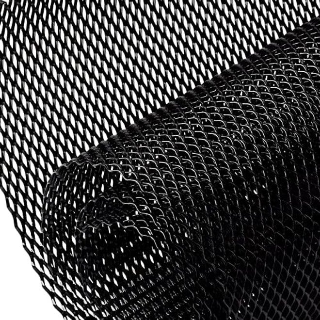 AggAuto 40"x13" Car Grill Mesh - Black Aluminum Alloy Rhombic Hole Bumper Grille Insert, Universal Fit - Image 3