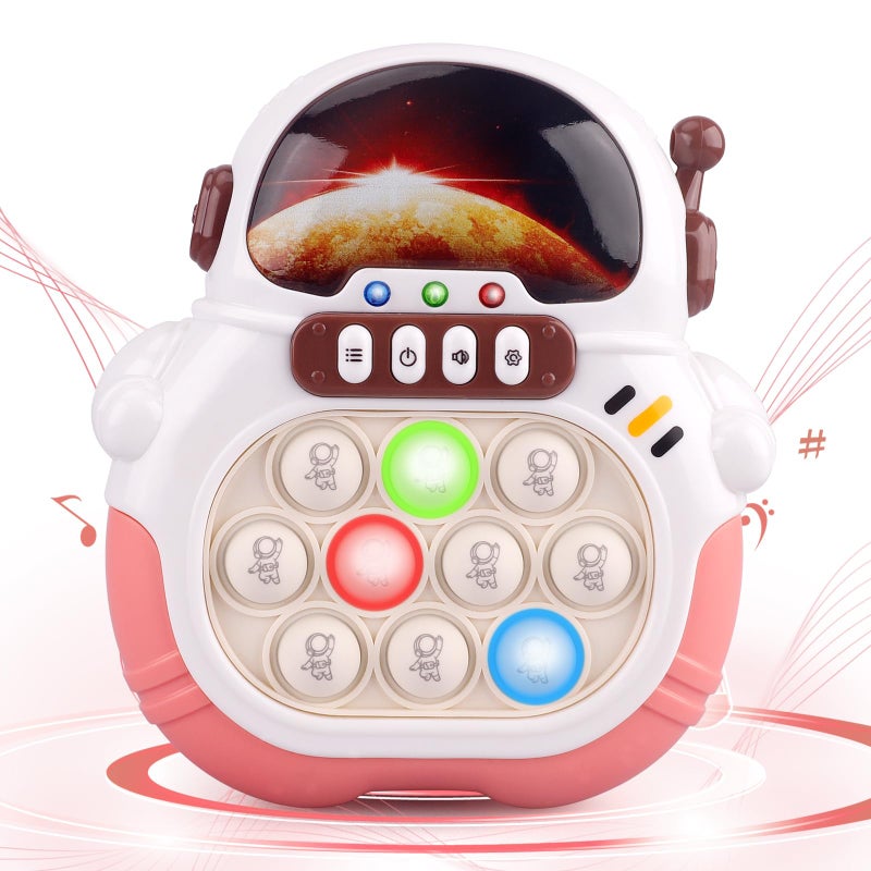 Blackma Fast Push Light Up Fidget Toys for Kids Handheld Puzzle Game Sensory Toys Christmas Toys Gifts for 312 Year Old Boys Girls PinkAstronaut - Image 3