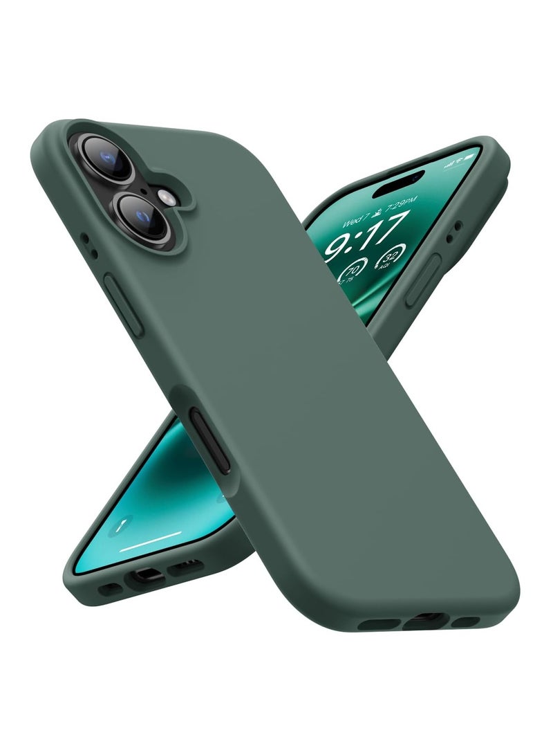 دوسالا جراب iPhone 16، جراب هاتف من السيليكون السائل لهاتف iPhone 16 مقاس 6.1 بوصة، غطاء واقٍ ناعم كالحرير ملون (أخضر) - Image 1