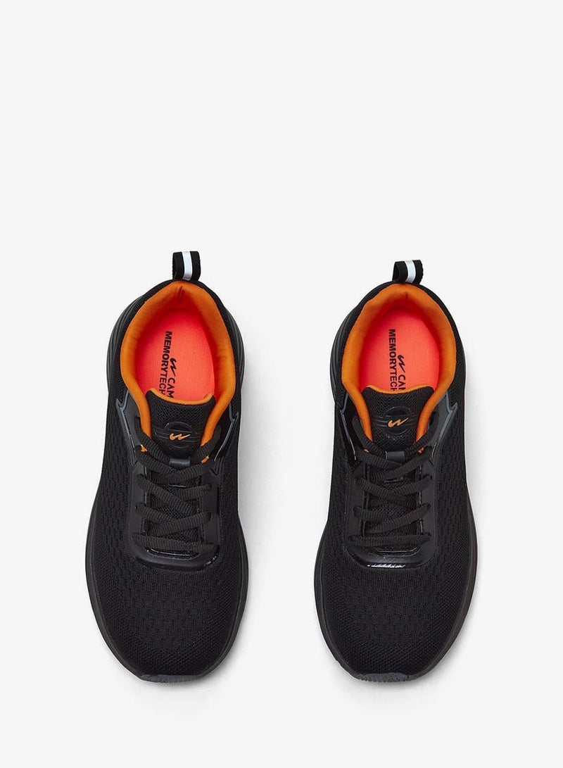 كامبس أحذية رياضية سوداء للأطفال بنعل منخفض وراحة سحابيه - Image 4