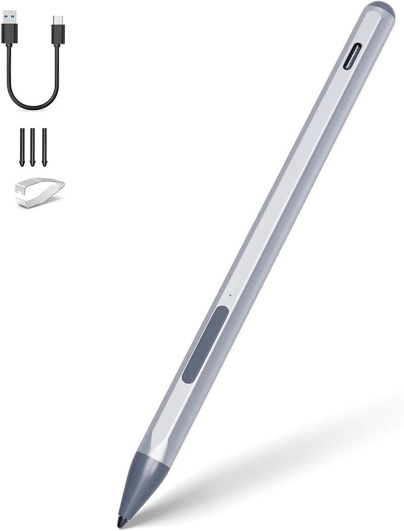 Bluejw Stylus Pen for HP Envy X360 Pavilion X360 Specter X360 Spectre X2 Envy X2 Rechargeable MPP 2.0 Tilt Active Pen with 4096 Pressure Sensitivity, Palm Rejection, Magnetic Attachment Function, Black - Image 1