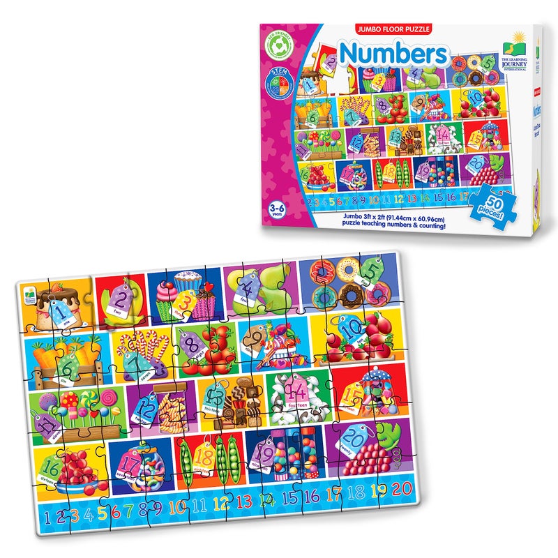 The Learning Journey: Jumbo Floor Puzzles - Numbers - Floor Puzzles For Kids Ages 3-5 - Award Winning Educational Toys - Image 1