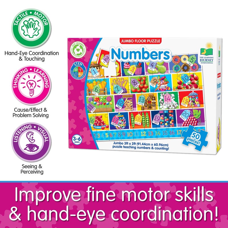 The Learning Journey: Jumbo Floor Puzzles - Numbers - Floor Puzzles For Kids Ages 3-5 - Award Winning Educational Toys - Image 5