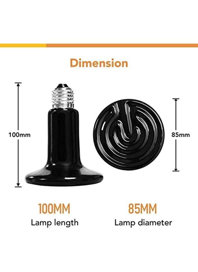 Ceramic Heat Lamp Upgraded Thicker Infrared Reptile Heat Emitter Heater Lamp Bulb For Pet Coop Lizard Turtle Snake Aquarium 24Hr Heat Source 150W - pzsku/Z8D3DA4270D1DE745C11BZ/45/_/1722831465/7f23820e-e6c8-4594-bb08-c7f9c22ee2a5