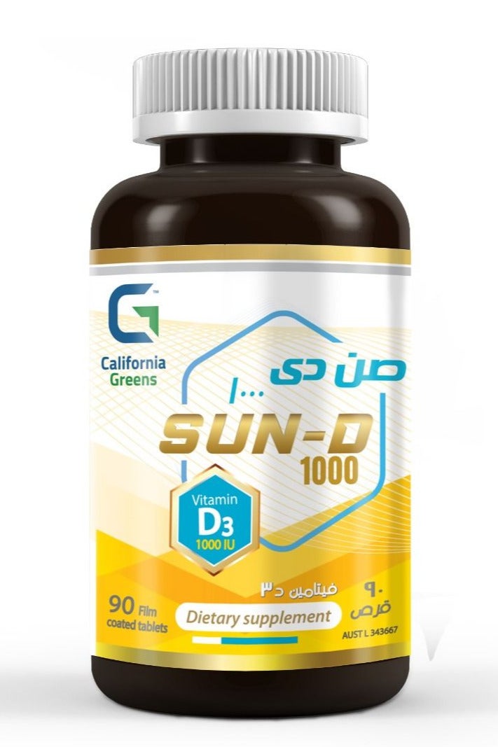 California Greens Sun-D Vitamin D 1000 IU 90 Tablets  - Image 1
