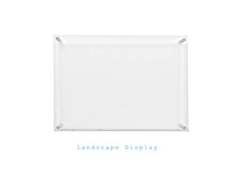 Cohpoh 6x8 Floating Acrylic Picture Frame With Chrome Standoff Double Panel Wall Mount Photo Frame for Picture Up To inches (Inner Max Size is 6x8 inch) - Image 2