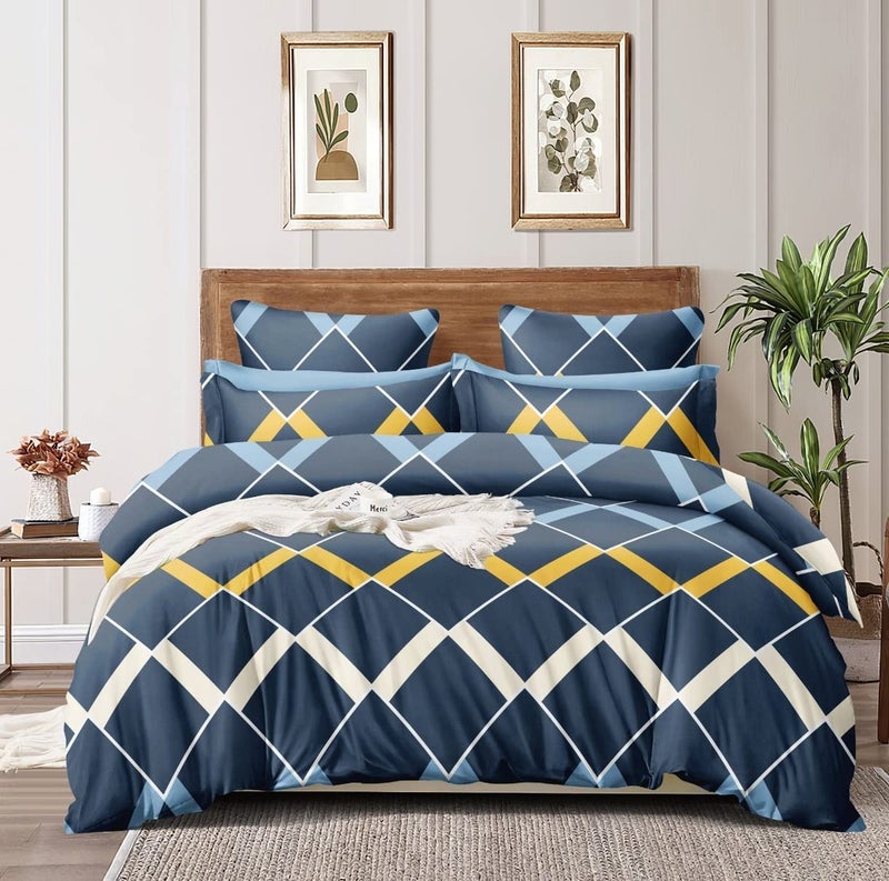 Hardeep Soft Glace Cotton King Size Duvet Cover II Razai Cover II Quilt Cover II Dohar for Double Bed with Zipper (Dohars) 90x100 inches