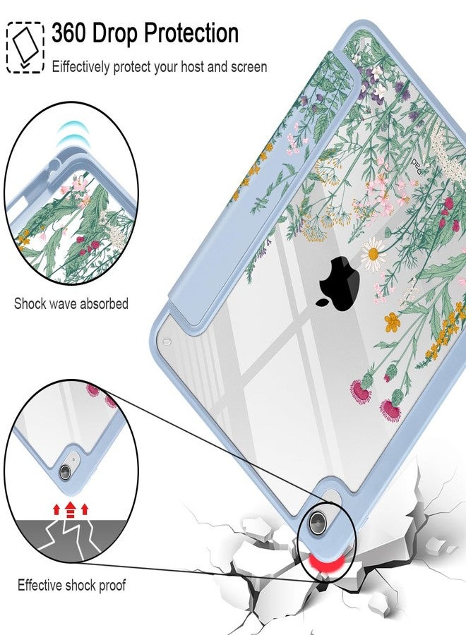 May Chen for iPad (A16) 11th Generation Case 11 Inch 2025, iPad 10th Gen Case 2022 10.9 inch, Built-in Pencil Holder with Shockproof Cover Clear Transparent Back Shell Auto Wake/Sleep, Herbs Flowers - Image 5