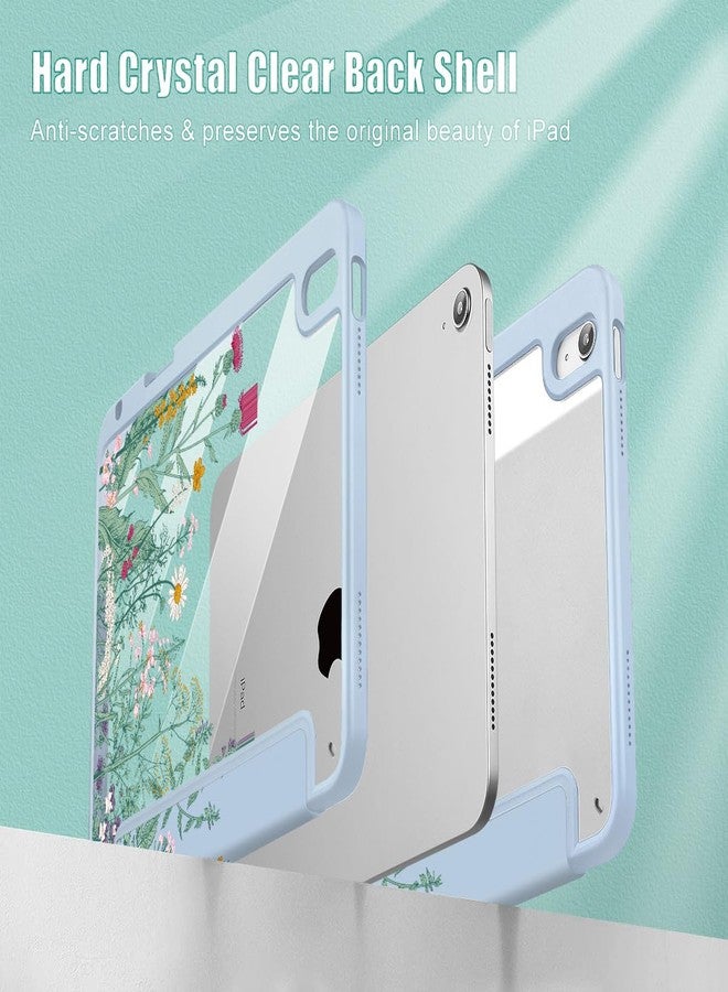 May Chen for iPad (A16) 11th Generation Case 11 Inch 2025, iPad 10th Gen Case 2022 10.9 inch, Built-in Pencil Holder with Shockproof Cover Clear Transparent Back Shell Auto Wake/Sleep, Herbs Flowers - Image 4