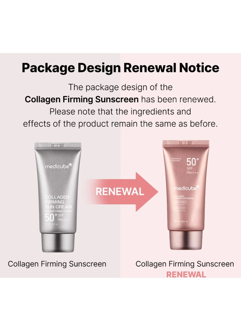 Medicube COLLAGEN FIRMING SUN CREAM SPF50+ 50ml  - Image 2