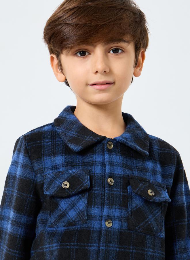 ستايلي قميص بطبعة مربعات - Image 4