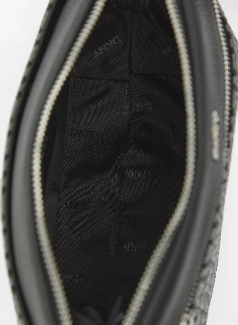 DKNY BLACK LOGO/ BLACK Zoie Crest Crossbody for Women | Best Price UAE