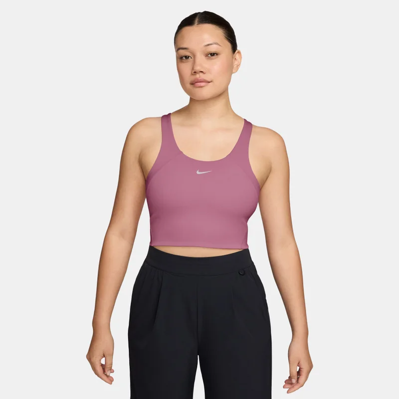 Nike Red Women's Tempo Dri-FIT Medium-Support Cropped Training Tank Top for Women | Best Price UAE