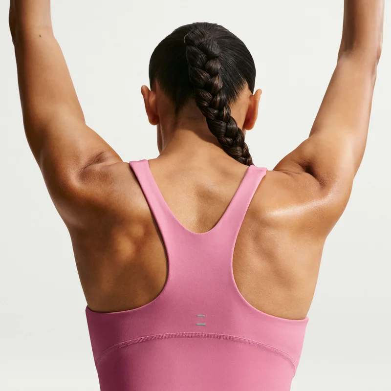 Nike Red Women's Tempo Dri-FIT Medium-Support Cropped Training Tank Top for Women | Best Price UAE