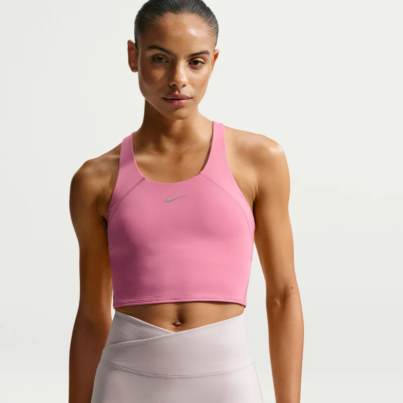 Nike Red Women's Tempo Dri-FIT Medium-Support Cropped Training Tank Top for Women | Best Price UAE