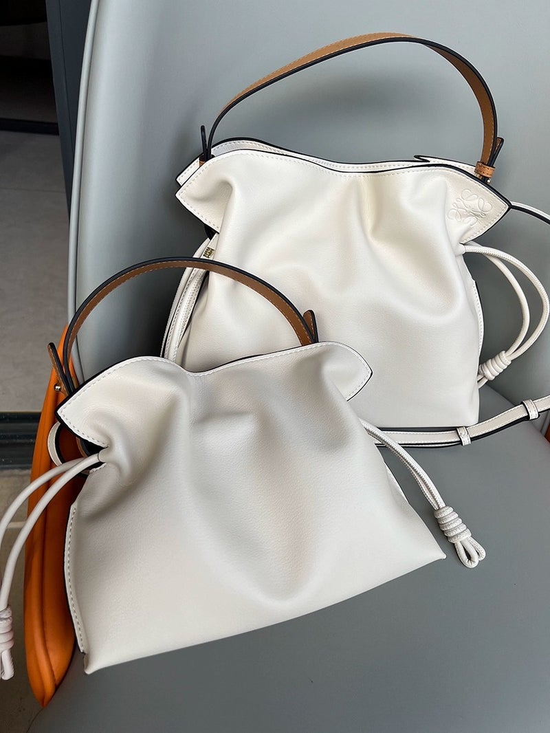 Explosive High-End Sense Fortune Bag Drawstring Small Bucket Bag Mini Yang Same-Style Soft Leather Cloud Bag Crossbody Bag Women'S Bag - Image 1