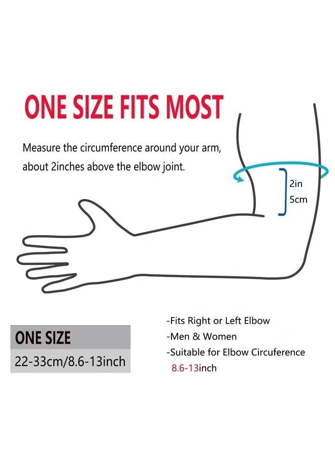 Adjustable Elbow Support Brace - Compression Sleeve for Tennis Elbow, Gym, Golf & Arthritis Pain Relief, Arm Wrap Strap for Men & Women (1 Piece) - Image 4