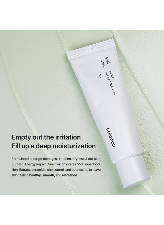 celimax celimax The Real Noni Energy Repair Cream | with Ceramide, Moisturizing, Soothing, Hydrating, Anti Aging, Brightening, For Wrinkle & Fine Line, For Sensitive Dry Oily Skin, 50ml  - Image 3
