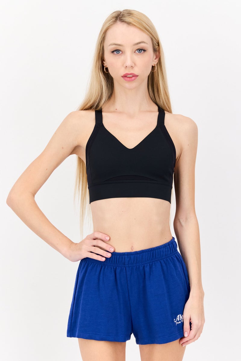 Brooks حمالة صدر رياضية نسائية مناسبة غير مخصصة للجري، سوداء - Image 1