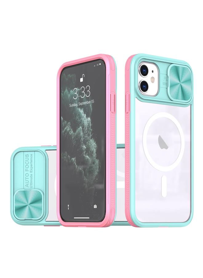 Zaboon Case For iPhone 12 Clear Acrylic + PC + TPU MagSafe Lens Sliding Cover Full Coverage Phone Case - Image 1