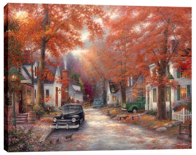 A MOMENT ON MEMORY LANE BY CHUCK PINSON CANVAS WALL ART 12 X 16