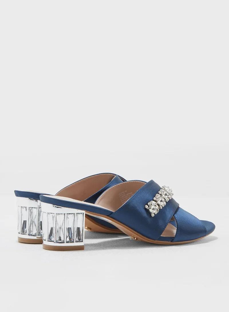Dune LONDON Bejewelled Cross Strap Sandals