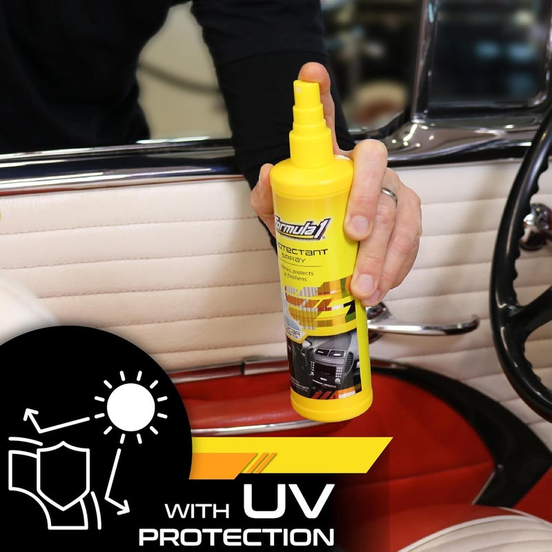 Formula 1 Interior Detailing Protectant Spray, Car Interior Cleaner with Lasting Vanilla Fragrance and UV Protection, Safe for Vinyl, Rubber, Plastic, & Dashboard - 10oz - Image 5