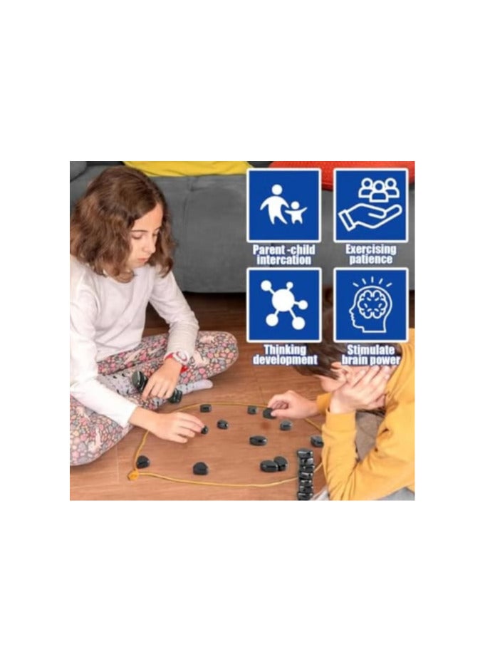 Magnetic Chess Game, Magnetic Chess with Stones, Magnetic Chess with Rocks, Magnet Game with Chain, Magnetic Chess Game, Puzzle Strategy Games for Kids and Adults - Image 4