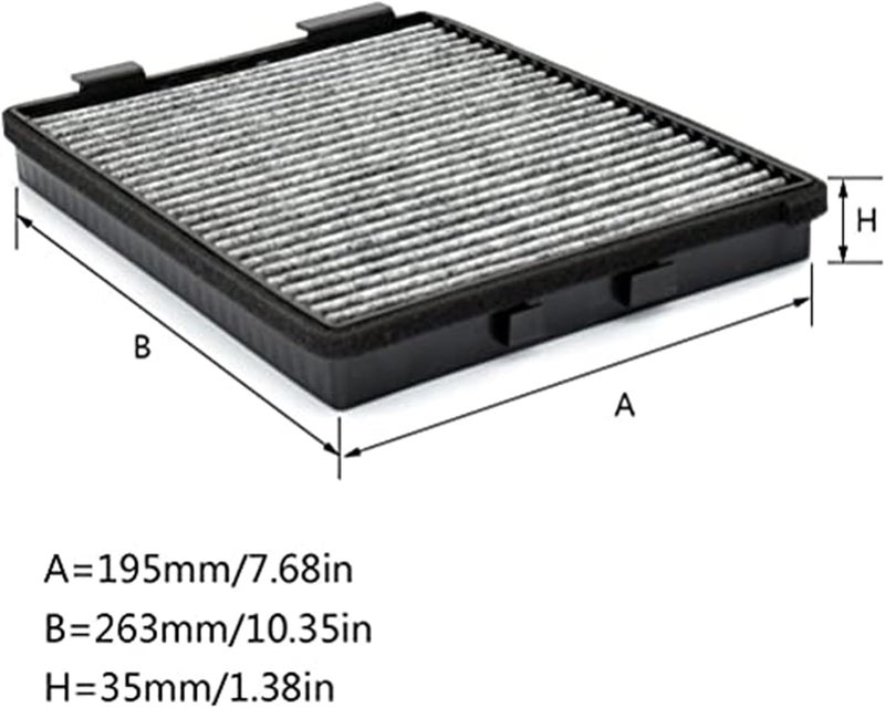 Wivplex فلتر كابينة حبوب اللقاح من ويفبلكس بالفحم النشط لسيارات بي إم دبليو E39 - Image 3