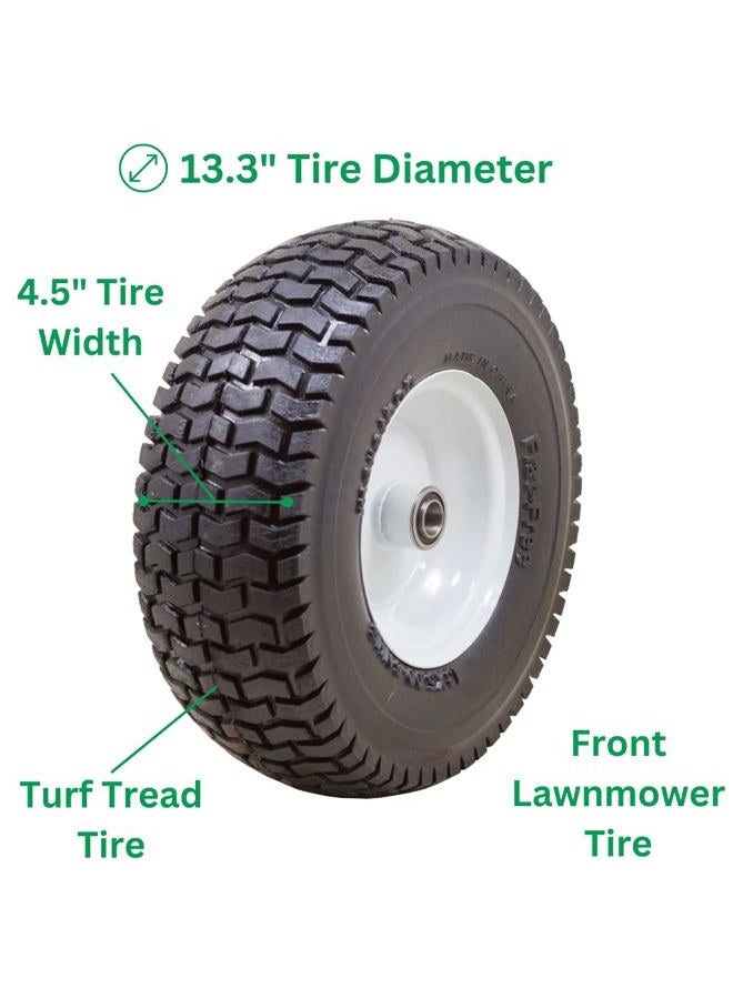 Marathon 30326 13x5.00-6" Flat Free Lawnmower Tire on Wheel 3" Hub, 3/4" Bushings - Image 5