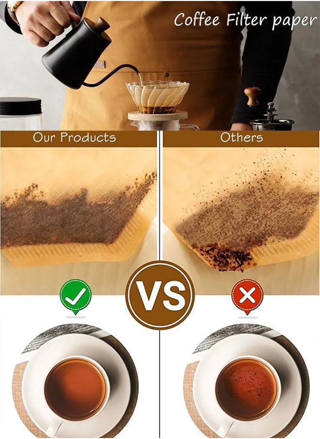 Generic - 100 Sheets V60 Coffee Filter Paper,Disposable Coffee Filters Unbleached Natural Cone Coffee Filters, No Blowout Small Coffee Filters Paper For Pour Over Coffee Dripper And Coffee Maker 2-6 Cup - Image 1