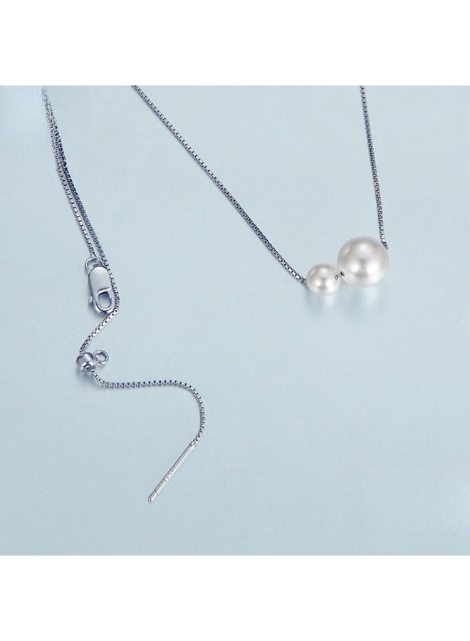 Original Shell Bead Choker Necklace - Elegant, Simple & Stylish 925 Silver - Image 3