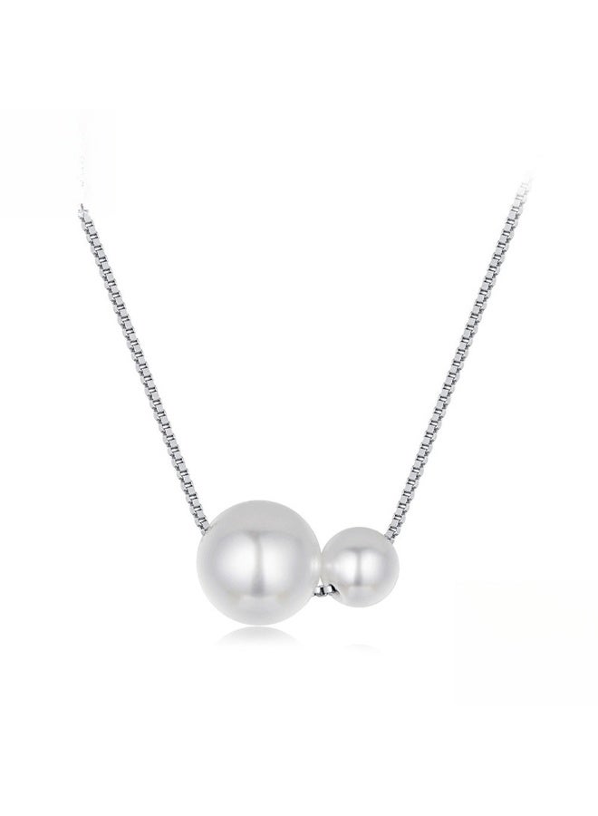 Original Shell Bead Choker Necklace - Elegant, Simple & Stylish 925 Silver - Image 2