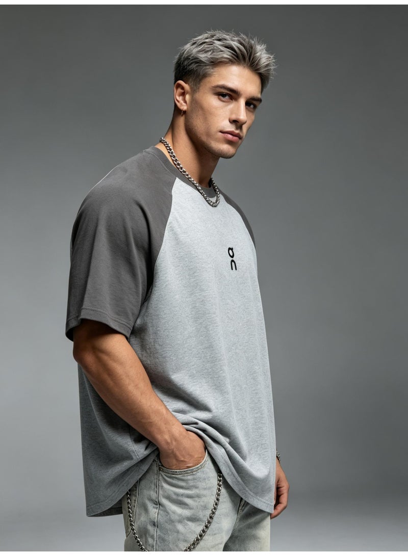 اون راننج On Running Shoulder-inserted couple's summer contrast stitching loose short-sleeved T-shirt for men and women - Image 3