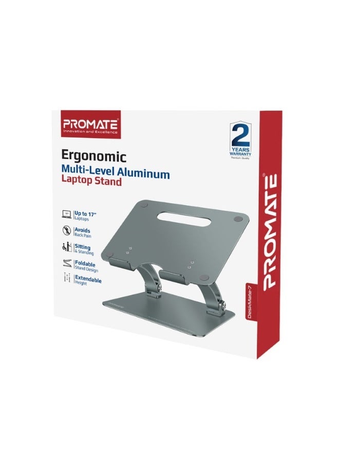 Promats Promate DeskMate-7 Ergonomic Multi-Level Aluminum Laptop Stand  - Image 2