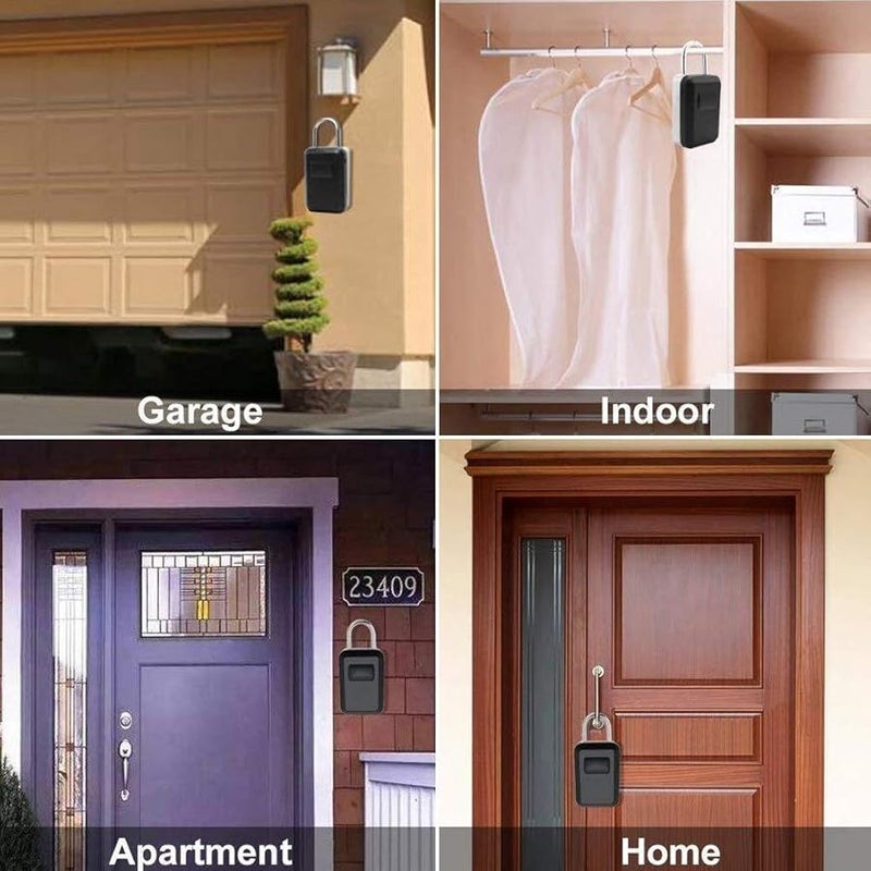 Wall Mounted Key Lock Box 4 Digit Combination Lock Aluminum Alloy Home Outdoor Use - Image 5